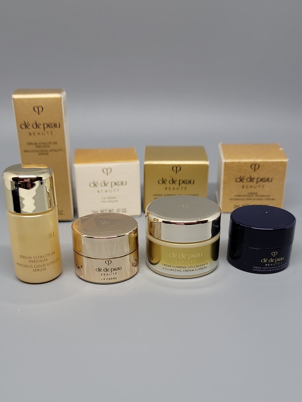 Cle De Peau 4 pc. Luxury Skincare Travel Size Samples -- Serum & Creams